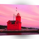 Lighthouses Holland Harbor Evening Lake Michigan A1 Xlarge Canvas