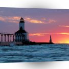 Lighthouses Michigan City East Pier Michigan City Indiana A1 Xlarge Canvas