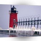 Lighthouses South Haven Pier Michigan A1 Xlarge Canvas