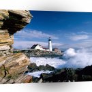 Lighthouses Stromy Sea Portland Head Maine A1 Xlarge Canvas