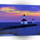 Lighthouses Twilight St Joseph Michigan A1 Xlarge Canvas