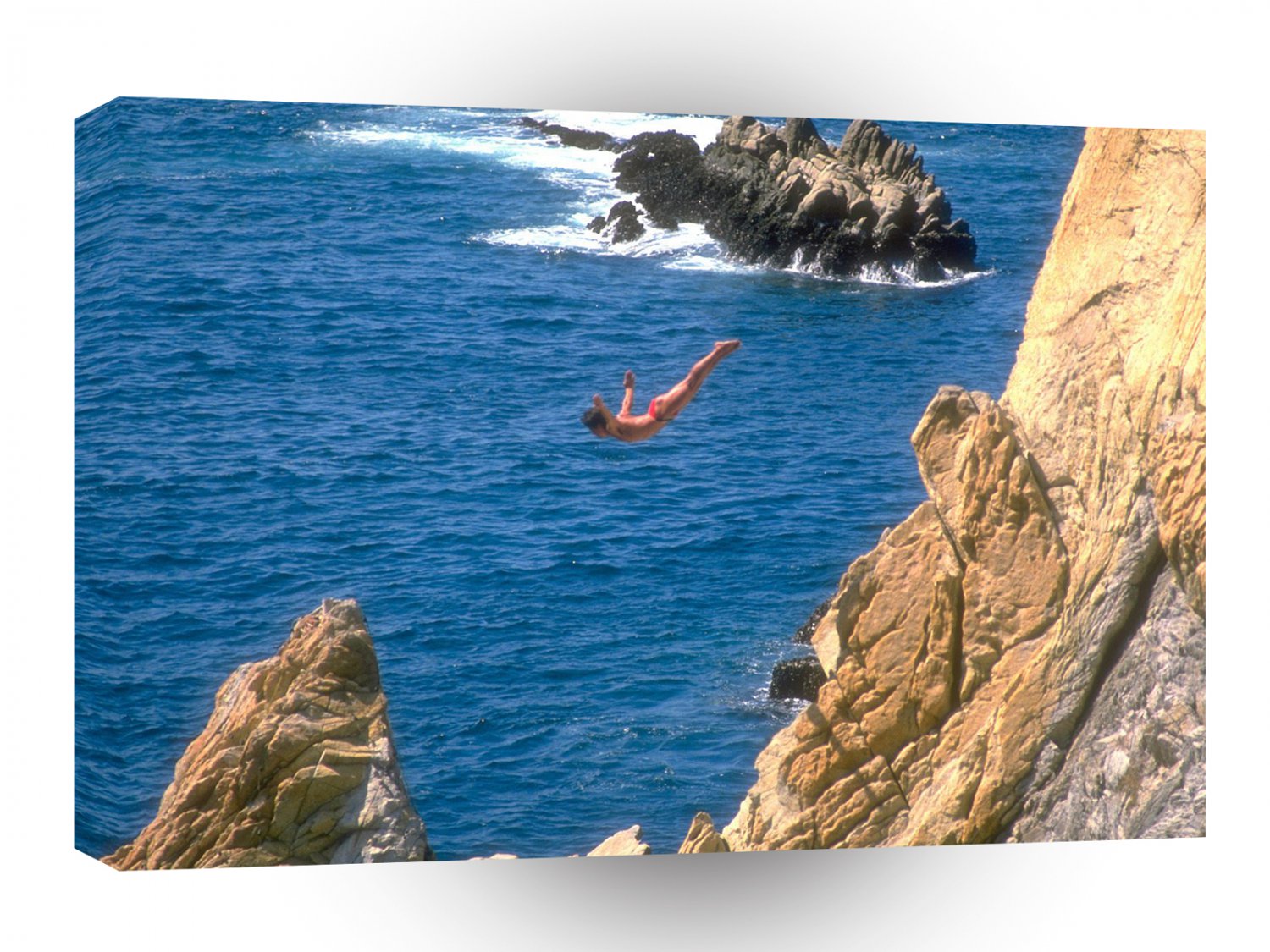 Mexico Cliff Diver Acapulco A1 Xlarge Canvas