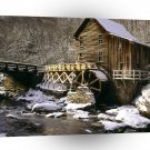 Mills Glade Creek Grist Mill In Winter Babcock Virginia A1 Xlarge Canvas