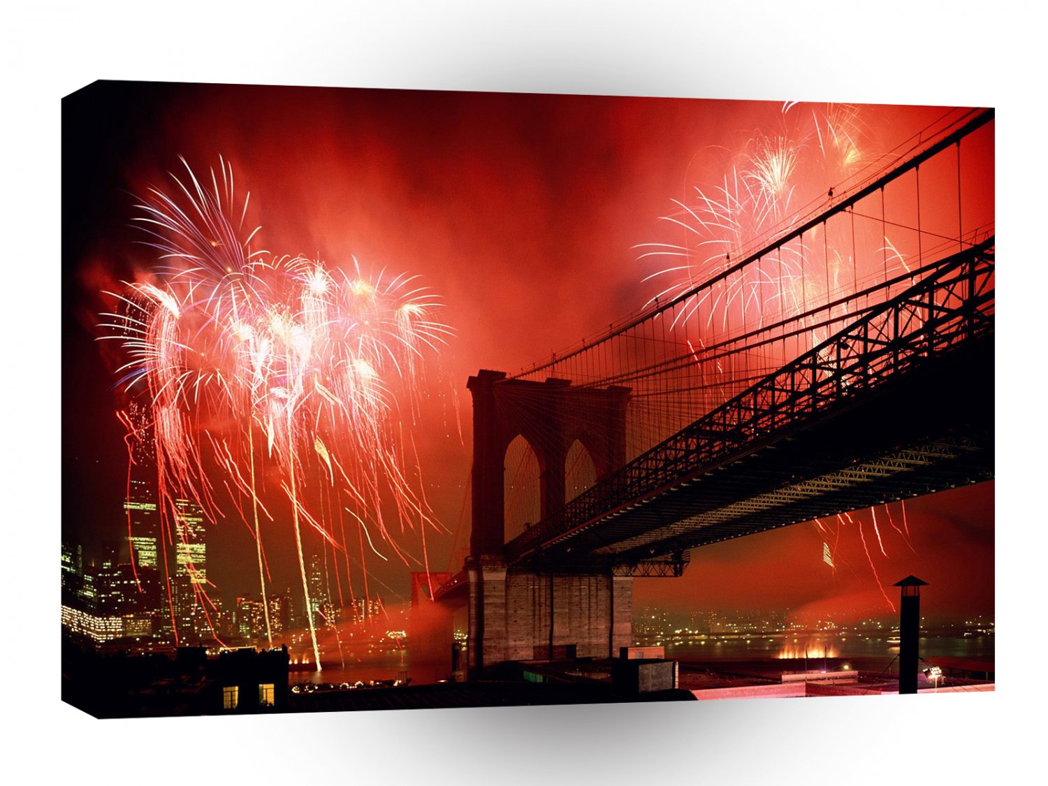 New York Celebration Brooklyn Bridge A1 Xlarge Canvas
