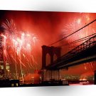 New York Celebration Brooklyn Bridge A1 Xlarge Canvas