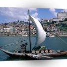 Portugal Wine Boat Douro River A1 Xlarge Canvas