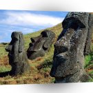 South America Moai Statues Rano Raraku Easter Island Chile A1 Xlarge Canvas