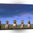 South America The Statues Of Ahu Akivi Easter Island A1 Xlarge Canvas