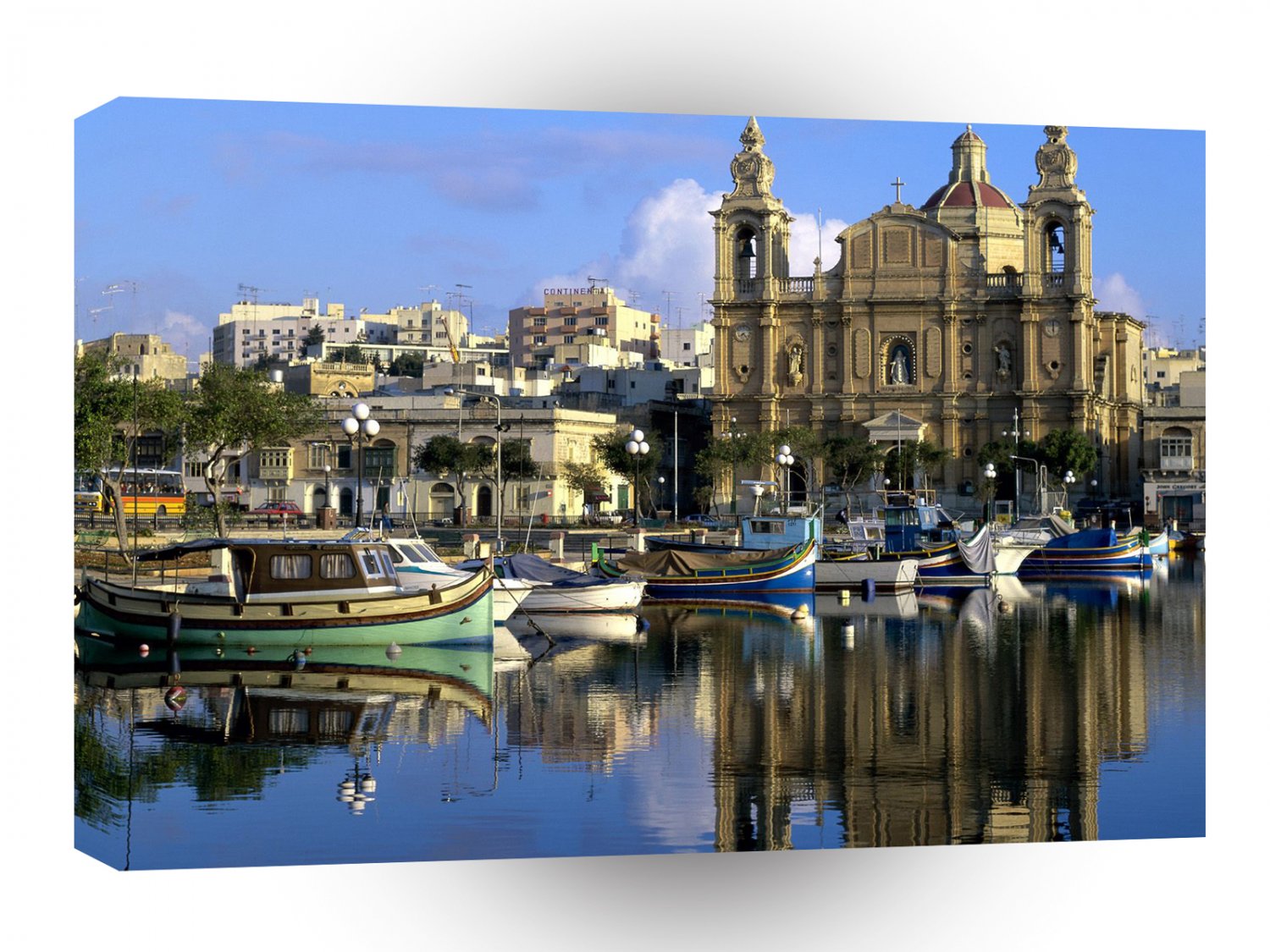 Southern Europe Harborside Msida Malta A1 Xlarge Canvas