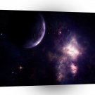 Space Planet Reflects Star Clouds A1 Xlarge Canvas