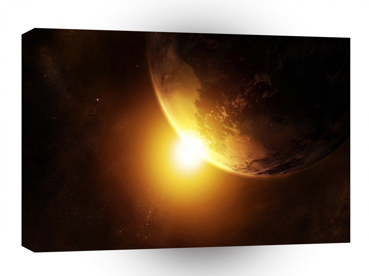 Space Solar Planet Eclipse A1 Xlarge Canvas