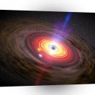 Space Speedy Flares Around Black Hole A1 Xlarge Canvas
