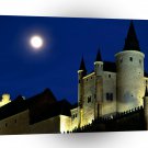 Spain Moon Over Alcazar Castle Segovia A1 Xlarge Canvas