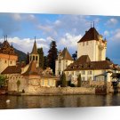 Switzerland Oberhofen Castle Lake Thun A1 Xlarge Canvas