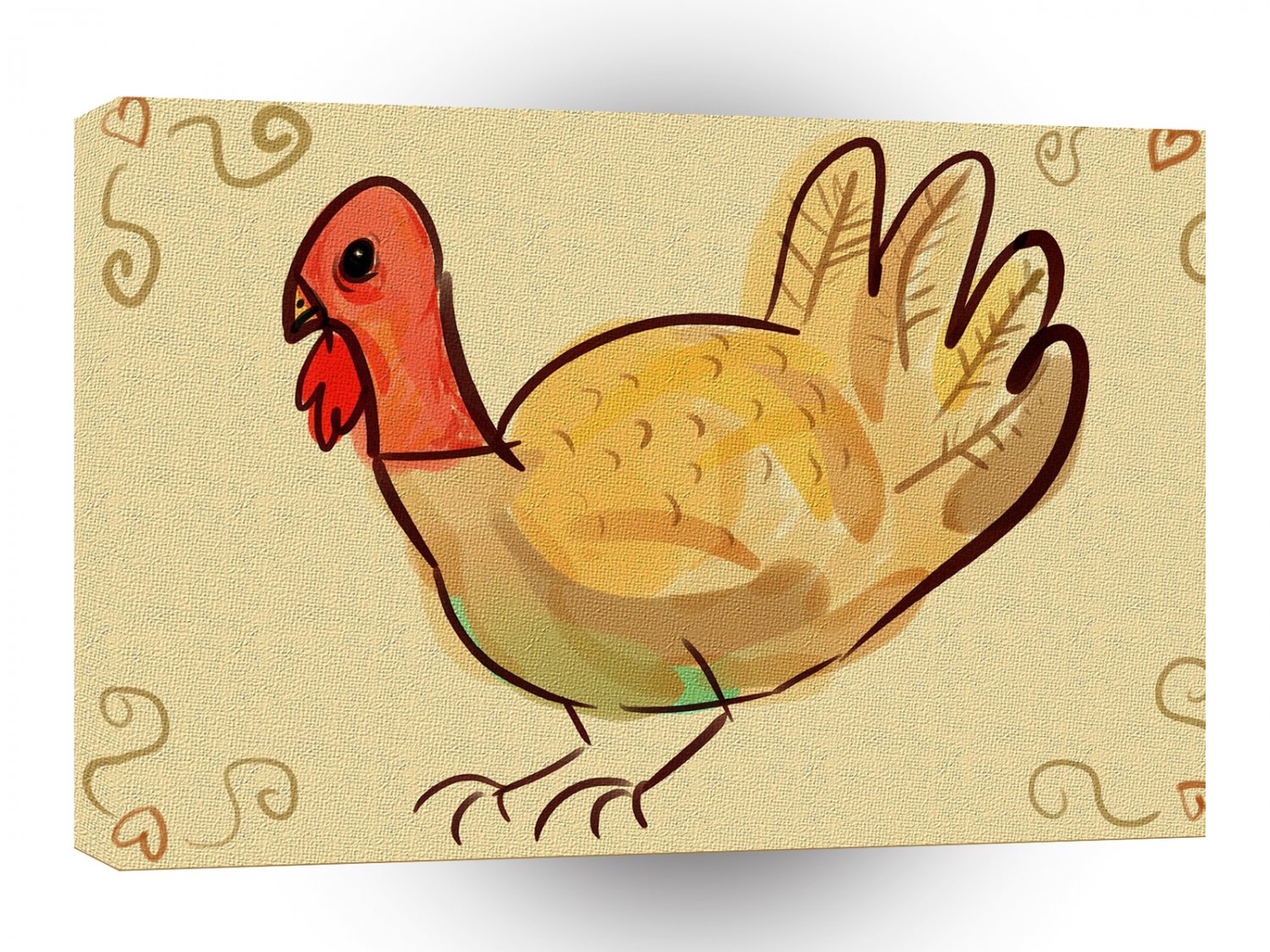 Thanksgiving Texture Turkey A1 Xlarge Canvas