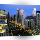 United States A River Runs Through It Chicago River Illinois A1 Xlarge Canvas