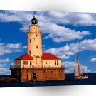 United States Chicago Harbor Light Illinois A1 Xlarge Canvas
