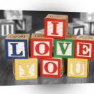Valentines Day Blocks Of Love A1 Xlarge Canvas