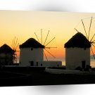 Windmills Morning At Mykonos Cyclades Islands Greece A1 Xlarge Canvas