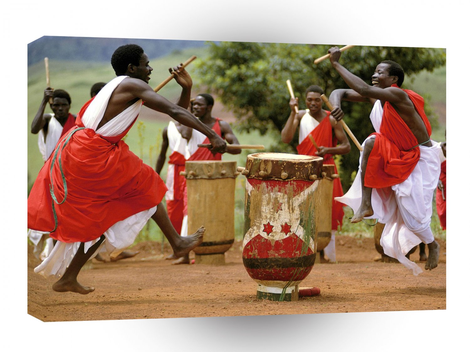 World Cultures Gitaga Drummers Highlands Of Burundi Africa A1 Xlarge Canvas