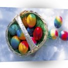 World Easter Eggs Colorful Basket A1 Xlarge Canvas