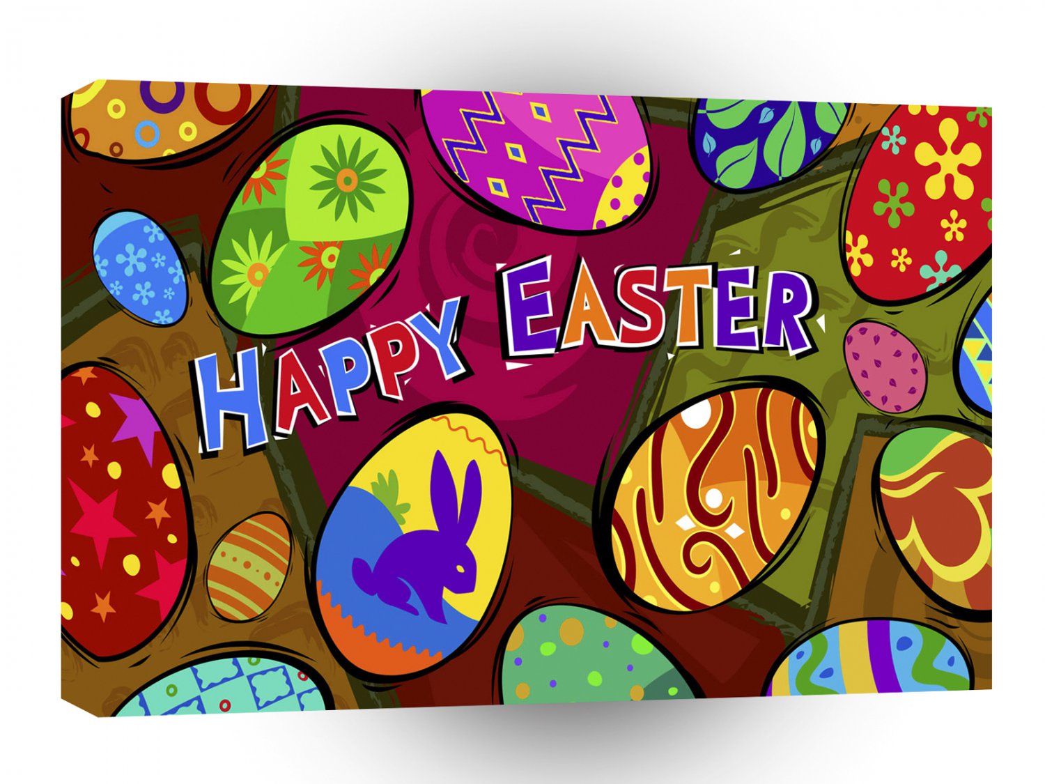 World Easter Eggs Happy A1 Xlarge Canvas