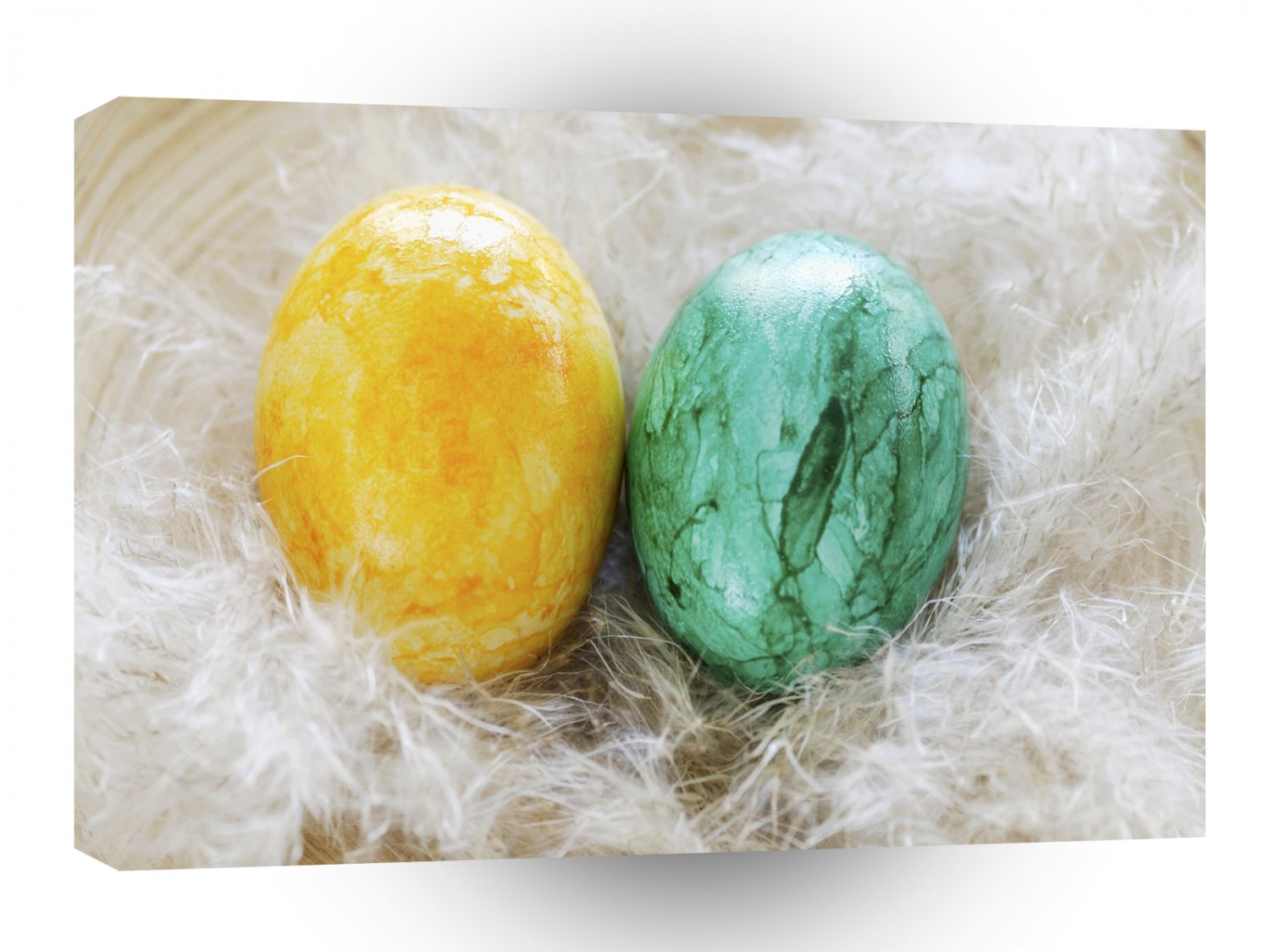World Easter Eggs Yellow Green Contrast A1 Xlarge Canvas