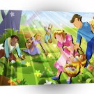 World Easter Family Hunt A1 Xlarge Canvas