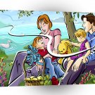World Easter Family Picnic A1 Xlarge Canvas