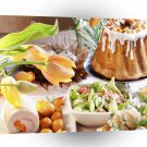 World Easter Feast Pudding Cake Salad A1 Xlarge Canvas