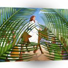 World Easter Religion Jesus Donkey A1 Xlarge Canvas