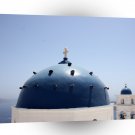 World Greece Monuments Blue Roof Church A1 Xlarge Canvas