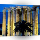 World Greece Monuments Pillars At Night A1 Xlarge Canvas