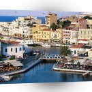 World Greece Sea Day Crete Town A1 Xlarge Canvas