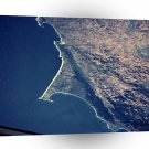 World Space Coast Satellite Imagery Birds Eye View Coast A1 Xlarge Canvas