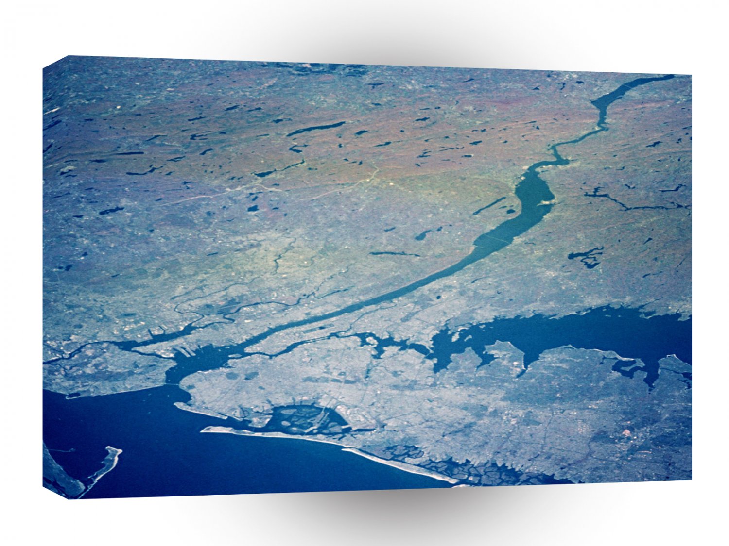 World Space Coast Satellite Imagery East Coast Hills A1 Xlarge Canvas