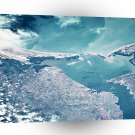 World Space Coast Satellite Imagery From Coast To Coast A1 Xlarge Canvas