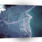 World Space Coast Satellite Imagery Roads To Coast Line A1 Xlarge Canvas