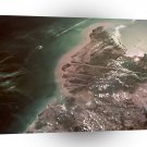 World Space Coast Satellite Imagery Roadsr To Coast Wat A1 Xlarge Canvas
