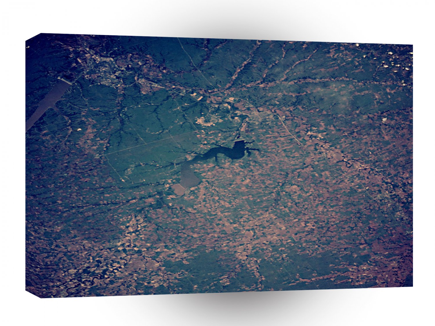 World Space Land Housing Satellite Imagery Crowded Housing A1 Xlarge Canvas