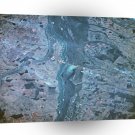 World Space Land Roads Satellite Imagery Bridge Over Water A1 Xlarge Canvas