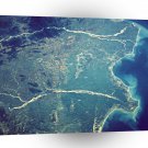 World Space Land Roads Satellite Imagery Main Road To Coast A1 Xlarge Canvas