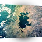 World Space Mountains Reservoir Isolated Satellite Imagery Up High Lake A1 Xlarge Canvas