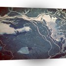 World Space Mountains Roads Satellite Imagery Fastest Route Through City A1 Xlarge Canvas