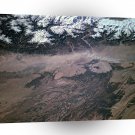 World Space Mountains Streams Satellite Imagery Flowing Down Cliff A1 Xlarge Canvas