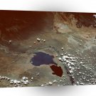 World Space Mountains Streams Satellite Imagery Past Small Lake A1 Xlarge Canvas