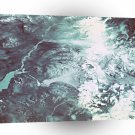 World Space Mountains Streams Satellite Imagery River Flow Cloudy A1 Xlarge Canvas