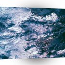 World Space Mountains Streams Satellite Imagery Russian Hilltops Frozen Water A1 Xlarge Canvas