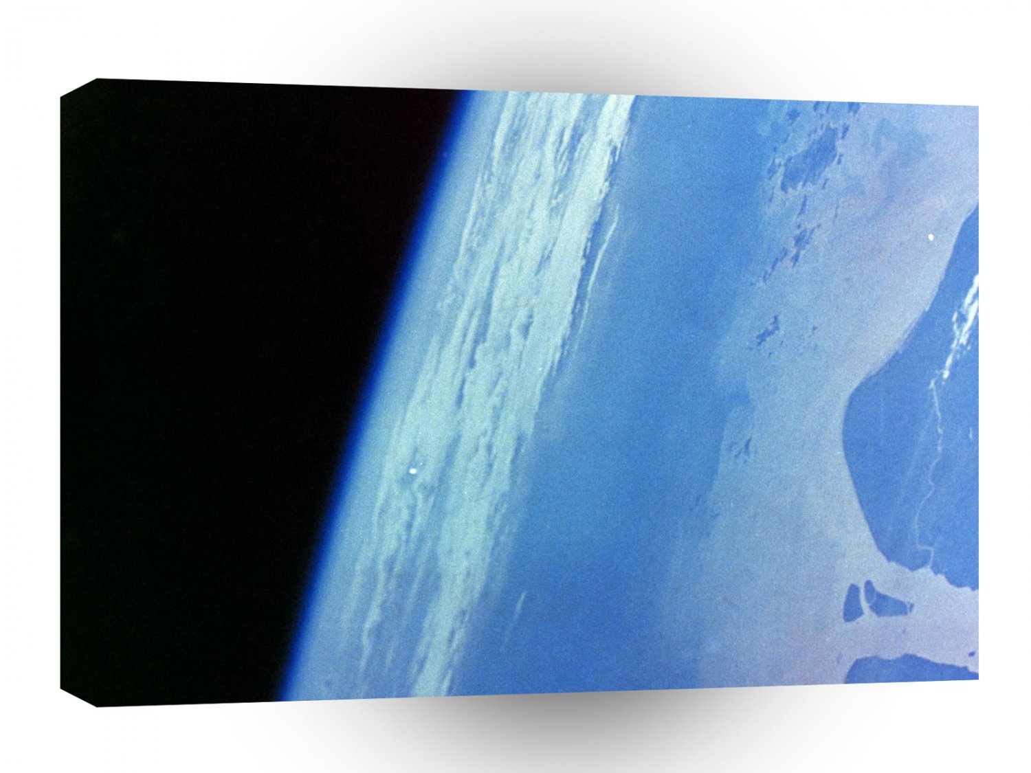 World Space Orbit Satellite Imagery Side Of Earth A1 Xlarge Canvas