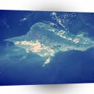 World Space Sea Satellite Imagery Isolated Island Clouds A1 Xlarge Canvas